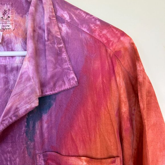 Hand-painted Cotton Short-Sleeve Shirt, Unisex, by Sloop Jones - Picture 5 of 10